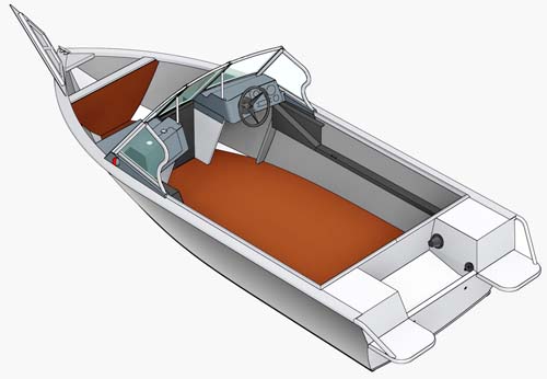 Алюминиевая лодка Realcraft 440