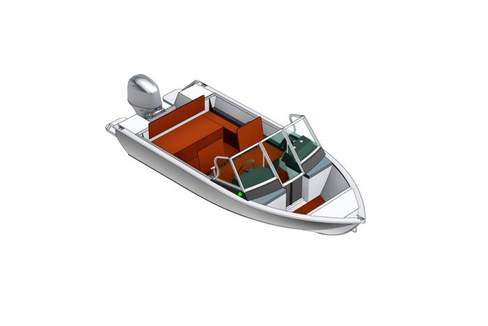 Схема лодки REALCRAFT 440 - стандартный носовой кокпит