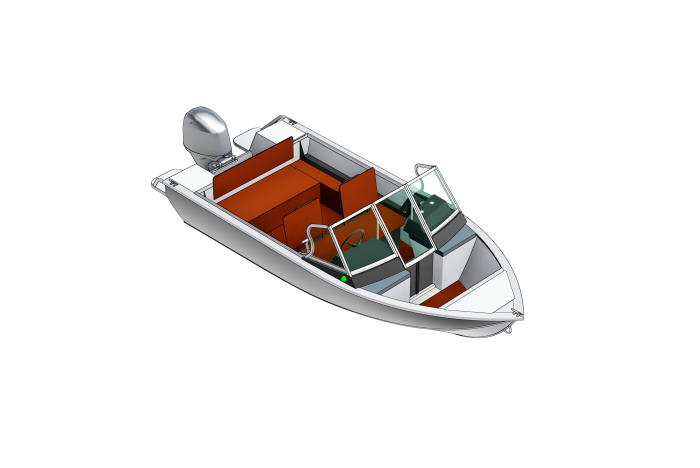 Схема лодки REALCRAFT 440 - стандартный носовой кокпит