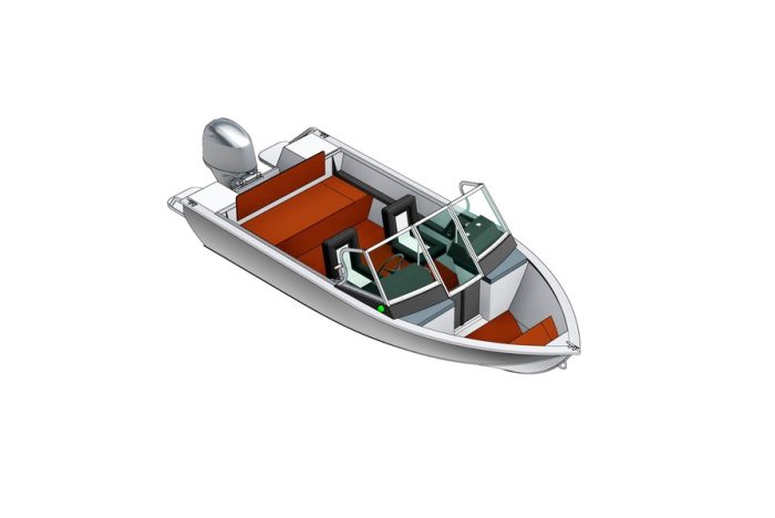 Схема лодки REALCRAFT 440 - увеличенный носовой кокпит