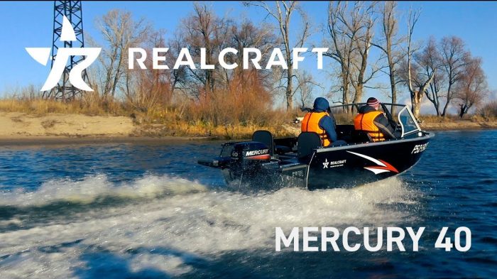 Видео REALCRAFT 470 FISH PRO c Mercury 40