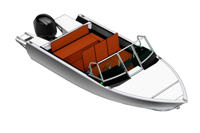 Схема лодки Realcraft 510 - с носовой палубой-крышкой