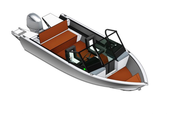 Схема лодки Салют PRO 480 NEO - увеличенный носовой кокпит