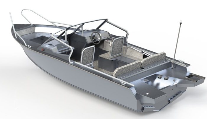 Изображение - Схема лодки Салют 585 br - вид сзади