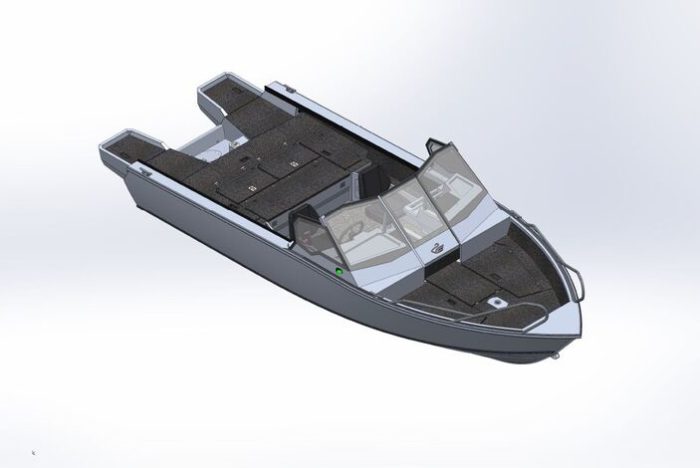 Изображение - схема лодки Салют 585 Fish - вид спереди