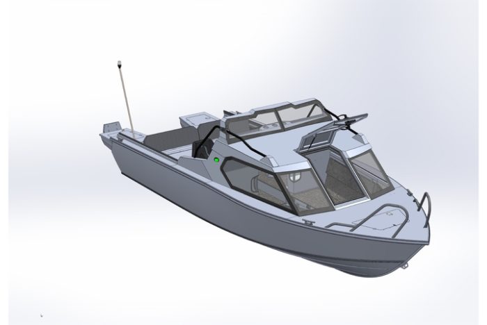 Изображение - схема лодки Салют 585 НТ PRO - вид спереди